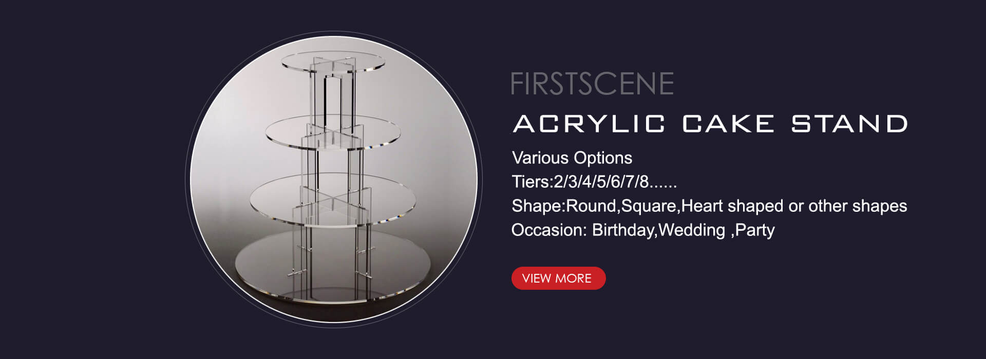 Clear Acrylic Cake Stand